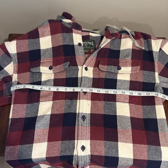 American Eagle Flannel Hooded Button Down Size S - Picture 9 of 12
